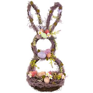 Northlight Floral Grapevine Bunny Shaped Easter Basket