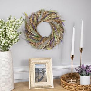 Northlight Artificial Grass & Lavender Spring Wreath alternate view