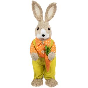 Northlight Standing Boy Rabbit w/ Carrot Easter Figurine