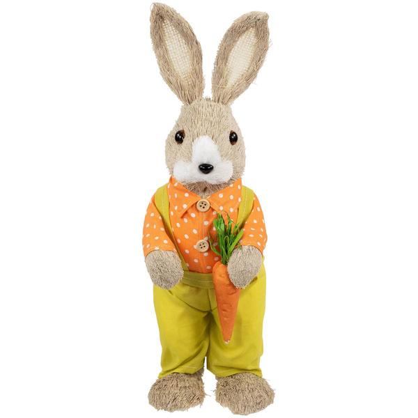 Northlight Standing Boy Rabbit w/ Carrot Easter Figurine
