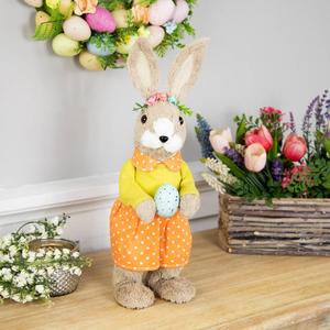 Northlight Standing Boy Rabbit w/ Egg Easter Figurine alternate view
