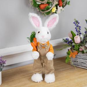 Northlight Boy Rabbit with Overalls Easter Figurine alternate view
