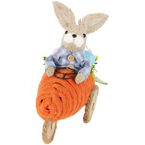 Northlight Boy Bunny with Carrot Car Easter Figurine