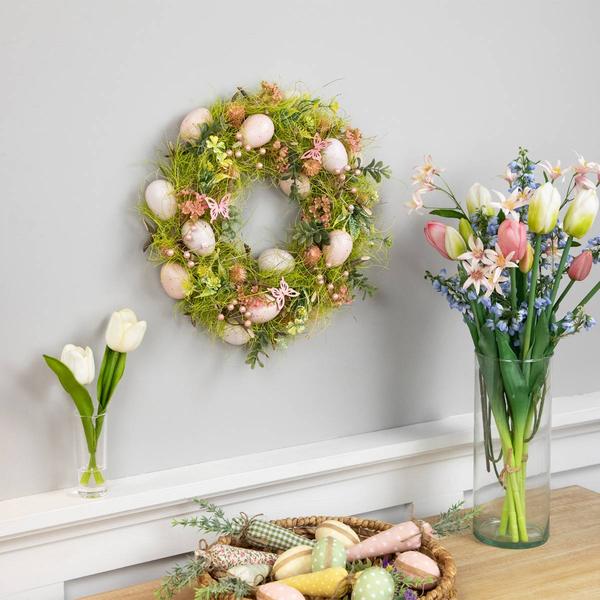 Northlight Eggs w/ Butterflies Artificial Easter Wreath alternate view
