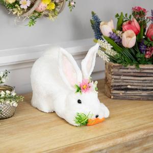Northlight Easter Rabbit with Flower Crown Figurine alternate view