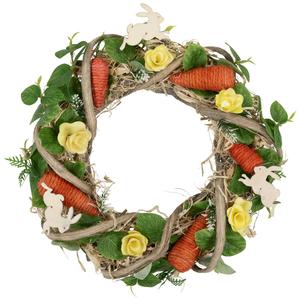 Northlight Floral & Carrots Artificial Easter Wreath