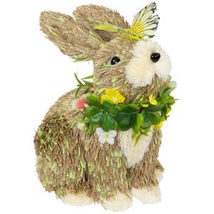 Northlight Easter Bunny with Butterfly Straw Figurine