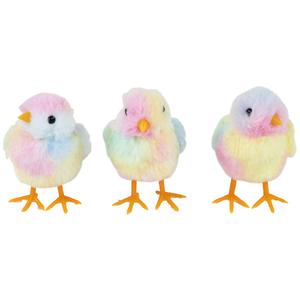 Northlight Tie Dye Easter Chick Figurines - Set of 3