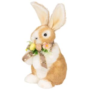 Northlight Plush Rabbit with Bow Easter Figurine