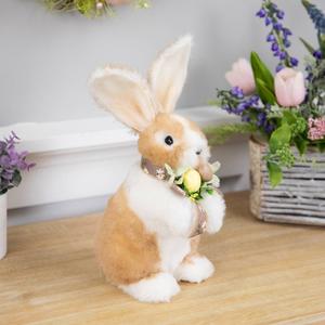 Northlight Plush Rabbit with Bow Easter Figurine alternate view