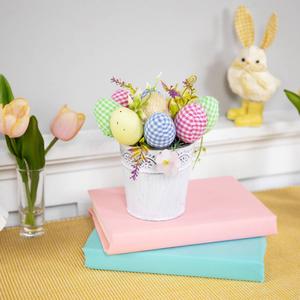 Northlight Colorful Eggs Potted Easter Decor alternate view