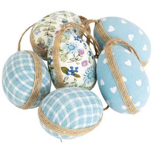 Northlight Blue Easter Egg Ornaments - Set of 6