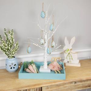 Northlight Blue Easter Egg Ornaments - Set of 6 alternate view