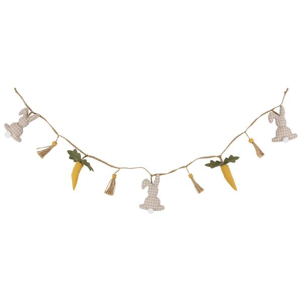 Northlight Plush Rabbit & Carrot Twine Easter Garland