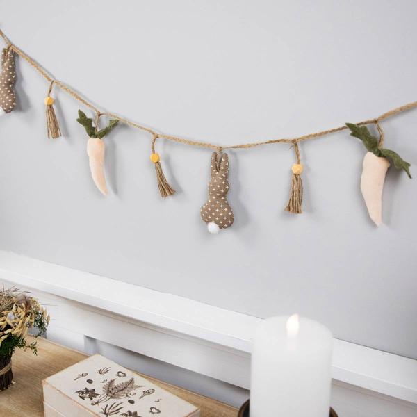 Northlight Carrots & Bunnies Plush Easter Garland alternate view