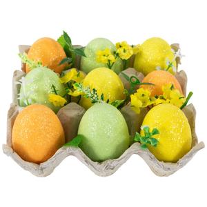 Northlight Carton of Glittered Easter Eggs