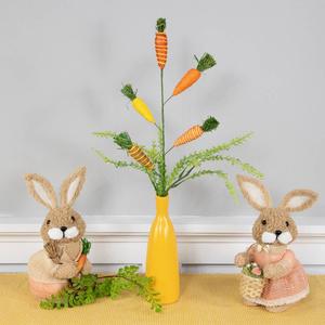 Northlight Striped Carrots Artificial Easter Spray alternate view