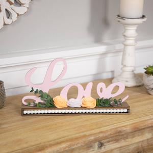 Northlight Valentine's Day Love with Flowers Sign alternate view