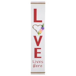 Northlight Love Lives Here Valentine's Day Porch Sign
