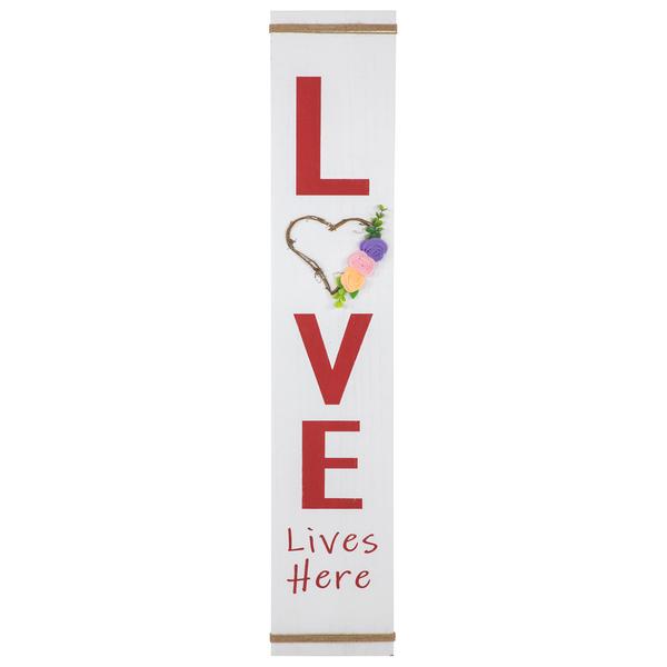 Northlight Love Lives Here Valentine's Day Porch Sign