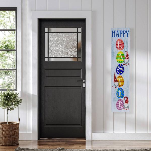 Northlight Happy Easter Gnomes & Eggs Porch Board Sign alternate view