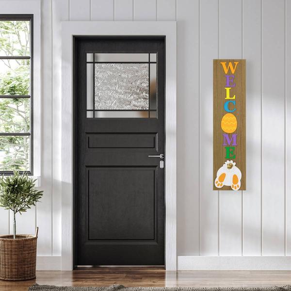 Northlight Welcome Easter Bunny Porch Sign alternate view