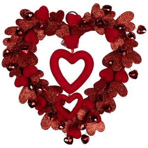 Northlight Red Heart Glittered Valentine's Day Wreath