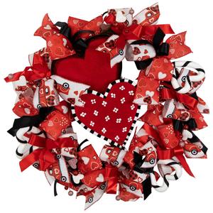 Northlight Ribbon and Twig Valentine's Day Wreath