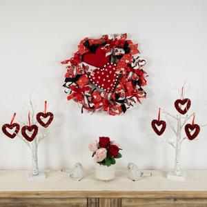 Northlight Ribbon and Twig Valentine's Day Wreath alternate view