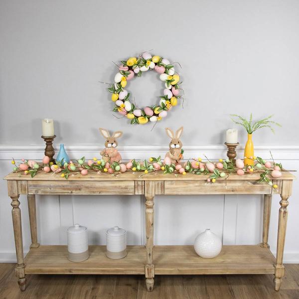 Northlight Easter Eggs & Flower Buds Artificial Wreath alternate view