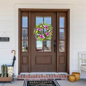 Northlight Artificial Peony Mixed Floral Spring Wreath alternate view
