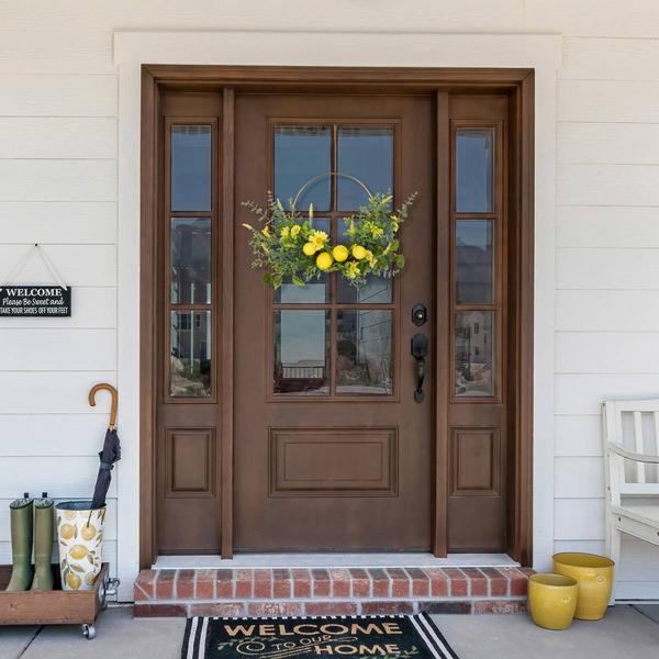 Northlight Lemon & Daisy Springtime Half Wreath alternate view