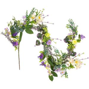 Northlight Daisy & Mixed Foliage Floral Spring Garland