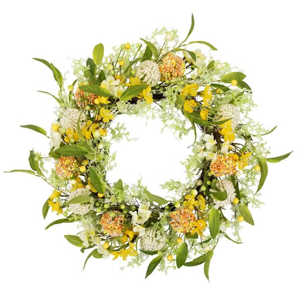 Northlight Artificial Berries & Thistle Spring Wreath