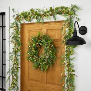 Northlight Berry & Crabapple Fern Foliage Spring Garland alternate view
