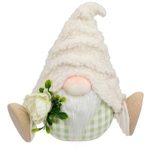 Northlight Sitting Gnome with Flower Spring Figurine