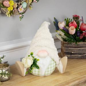 Northlight Sitting Gnome with Flower Spring Figurine alternate view