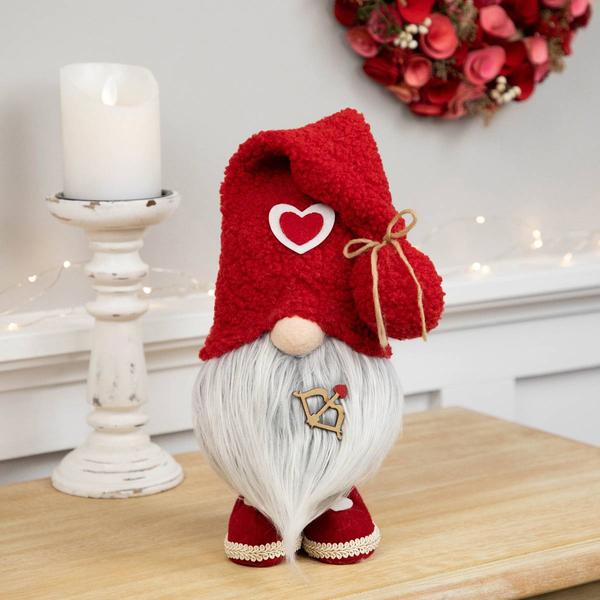 Northlight Valentine's Day Gnome Figurine w/ Bow & Arrow alternate view