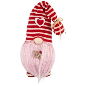 Northlight Valentine's Day Striped Gnome w/ Bow & Arrow