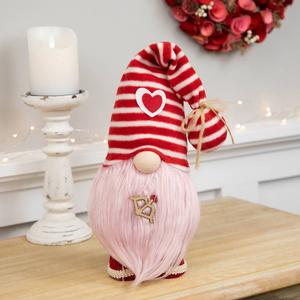 Northlight Valentine's Day Striped Gnome w/ Bow & Arrow alternate view