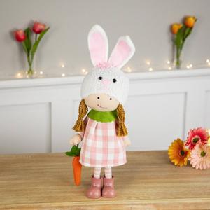 Northlight Standing Girl in Bunny Hat Easter Figurine alternate view