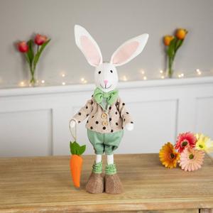 Northlight Polka Dot Boy Easter Rabbit Figurine alternate view