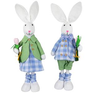 Northlight Bunny Couple Easter Figurines - Set of 2
