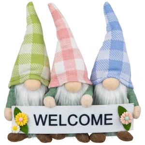 Northlight Gnome Trio with Welcome Banner Spring Decor