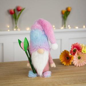 Northlight Gnome Boy with Tulips Spring Figurine alternate view