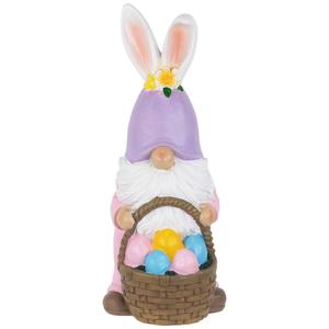 Northlight Easter Bunny Gnome with Egg Basket Figurine