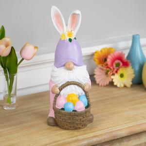 Northlight Easter Bunny Gnome with Egg Basket Figurine alternate view