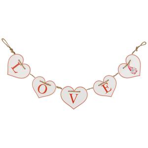 Northlight Hearts LOVE Valentine's Day Metal Banner
