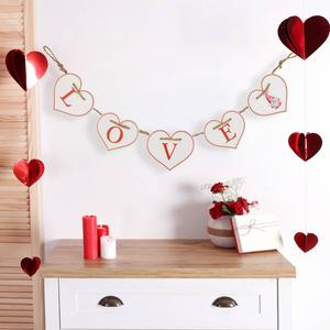 Northlight Hearts LOVE Valentine's Day Metal Banner alternate view