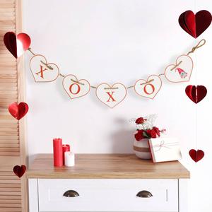 Northlight Hearts XOXO Valentine's Day Metal Banner alternate view